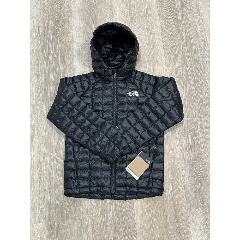 The North Face Thermoball Hooded Jacket - Kids' TNF Black, Size 7, NWT